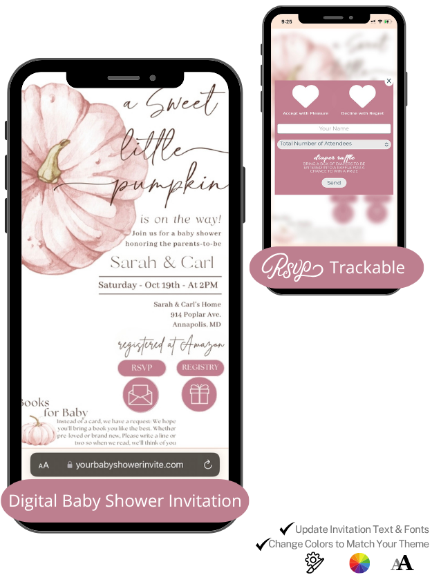 A Sweet Little Pumpkin Baby Shower Invitation